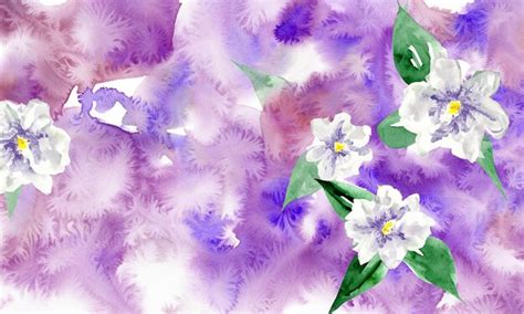 Premium Photo Watercolor Perple Flower Background
