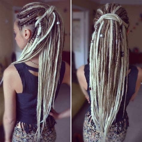 Lightanddark Blonde Synthetic Double Ended Dreads And Braids Dreadlocks