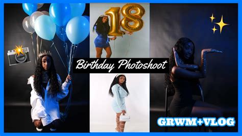 18th Birthday Photoshoot Vlog Grwm 💙🧿 Popping Dija Youtube