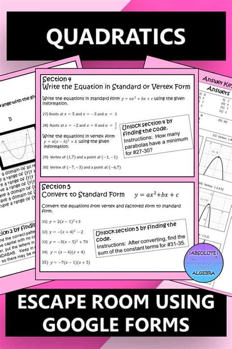 Gina Wilson All Things Algebra Geometry Escape Room Answer Key