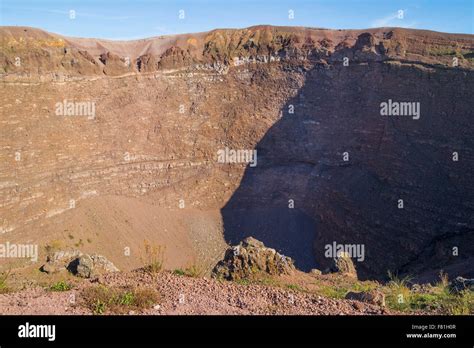 Vesuvius volcano crater in the Gulf of Naples, Italy Stock Photo - Alamy