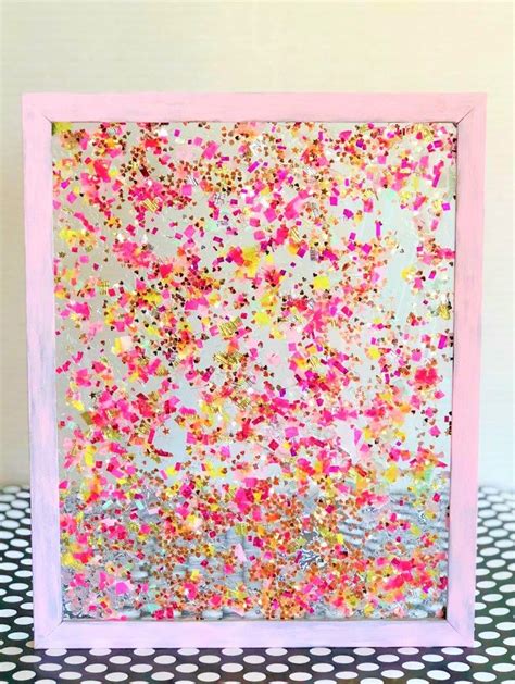 Diy Confetti Wall Art Lost Mom Diy Confetti Wall Art Confetti Wall