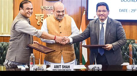 Mou Assam Meghalaya Governments Sign Mou To Resolve Border Dispute