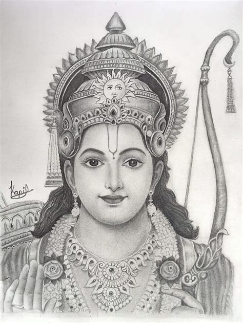 Shree ram sketch . in 2024 | Pencil drawing images, Pencil sketch ...