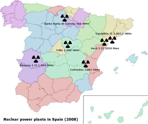 Carte Nucl Aire Espagne Carte Nucl Aire De L Espagne