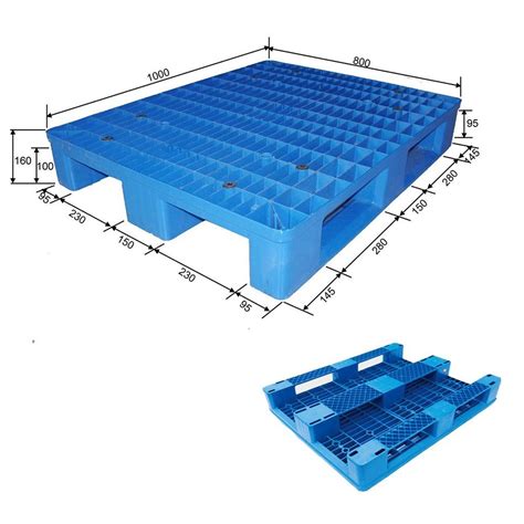 HDPE Pallet Three Runners Racking Steel Bars HDPE Plastic Pallets For