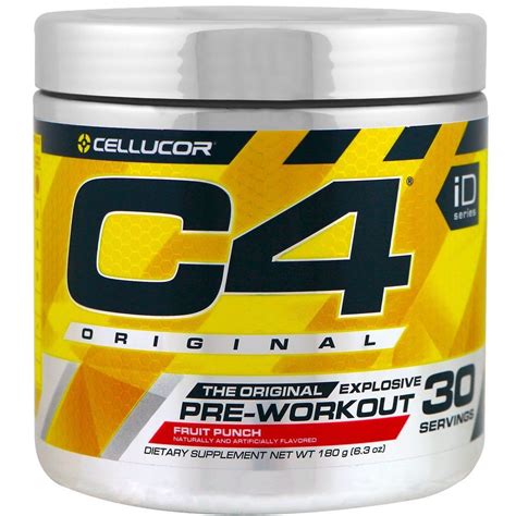 Cellucor C4 Original Id Series Explosive Pre Workout 30 Servings Fruit Punch Cellucor