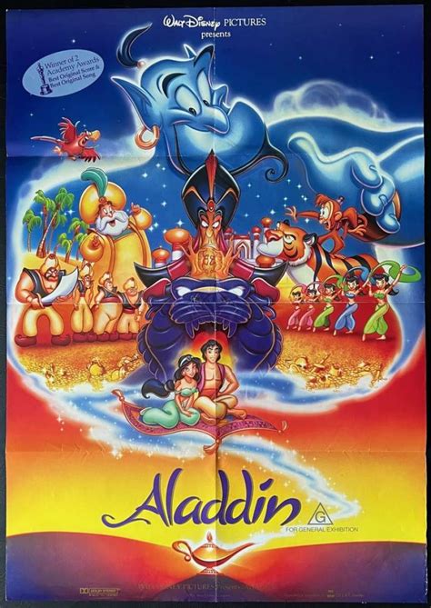 All About Movies Aladdin Poster One Sheet Original 1992 Disney Robin