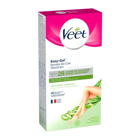 Veet Easy Gel Bandes De Cire Waxstrips Peaux S Ches Corps Et Jambes