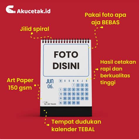 Kalender Meja Custom Foto 2022 Akucetak Id