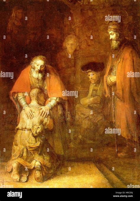 Rembrandt The Return Of The Prodigal Son Stock Photo Alamy