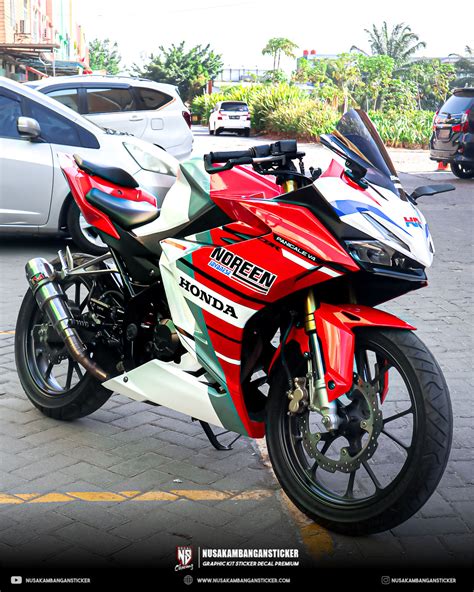 Desain Sticker Motor Honda Cbr R Merah Putih Abu Abu Fullbody