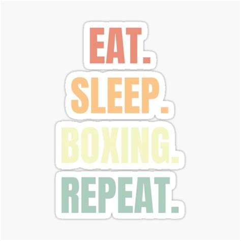 East Sleep Boxing Repeat Sticker For Sale By Dadinho89 Redbubble