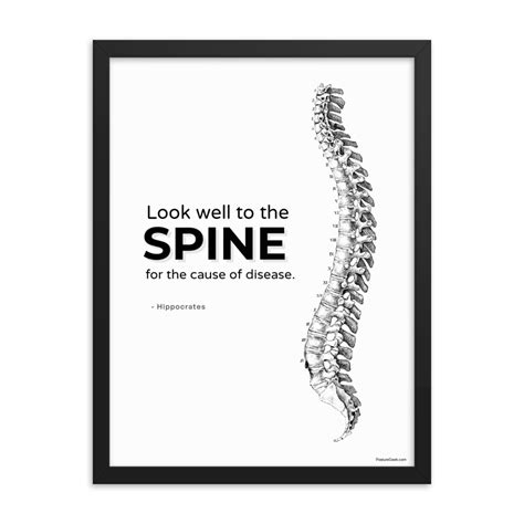 Hippocrates Spine Health Quote Poster Look Well To The Spine