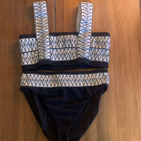 Elysiian Swim Elysiian Black And White Bikini Set L Poshmark