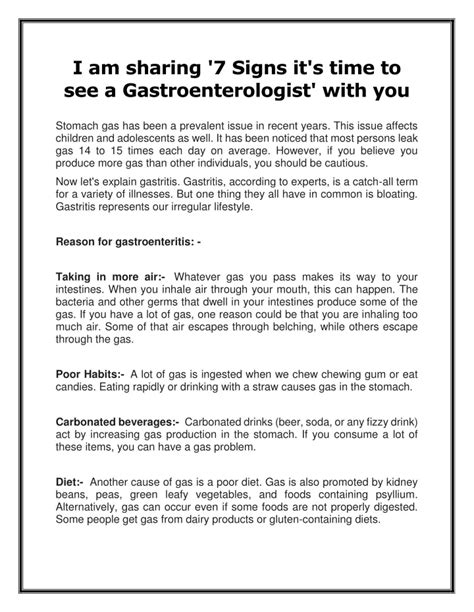 Ppt I Am Sharing Signs It S Time To See A Gastroenterologist With