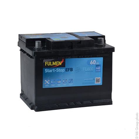 BATTERIE VOITURE FULMEN START STOP EFB FL600 12V 60AH 640A