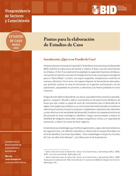 Pautas Para La Elaboración De Estudios De Caso Introducción ¿qué Es