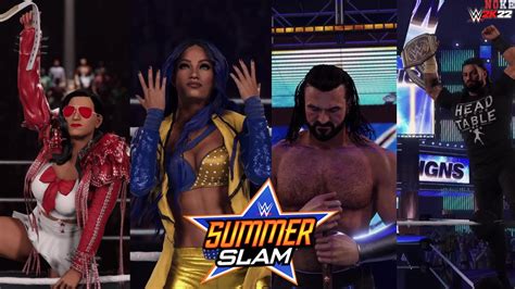 Summerslam Wwe 2k22 Universe Mode Youtube