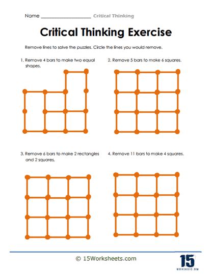 Critical Thinking Worksheets 15 Worksheets