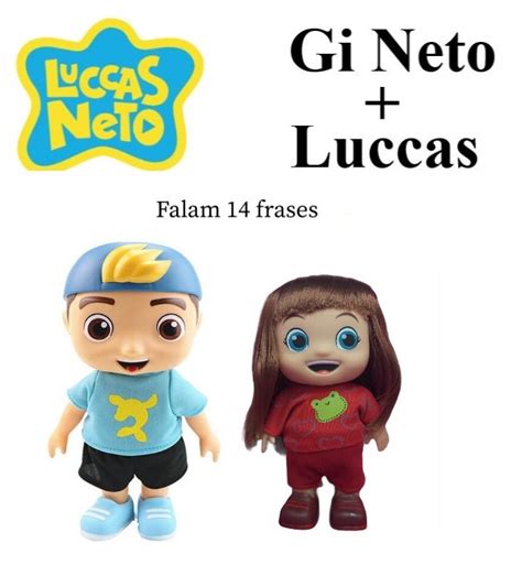 Kit Boneco Luccas Neto E Giovana Som Un Falam Frases Envio