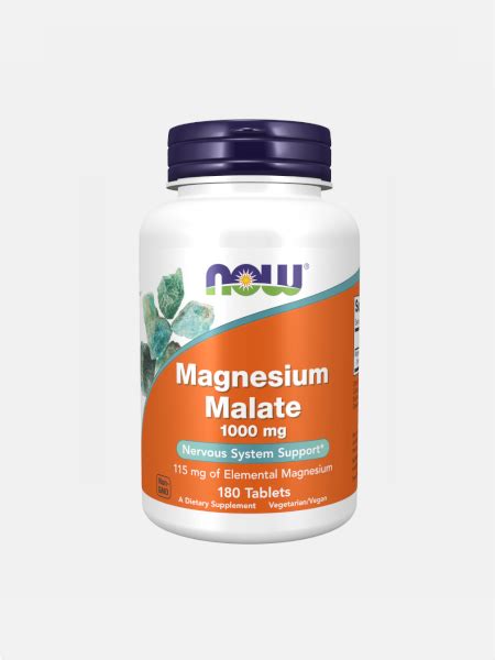 Magnesium Malate 1000 Mg 180 Comprimidos Now