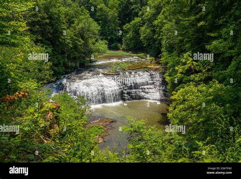 One Of The Cascades At Burgess Falls State Park In Tennessee With