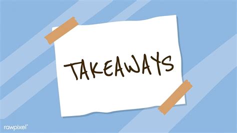 Written Note Showing Takeaways Fore Restaurants Vector Free Image By