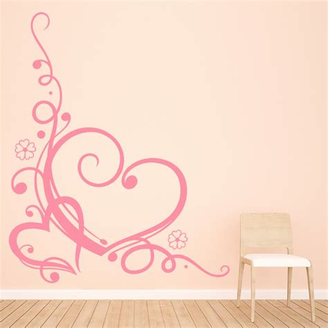 Swirl Love Heart Wall Sticker Heart Wall Art