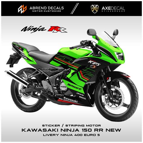 Jual STRIPING NINJA 150 RR NEW LIVERY NINJA 400 EURO 5 STIKER MOTOR