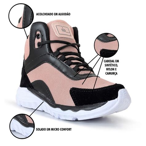 Bota Feminina Bota NK Nude Preto Bota Shopee Brasil