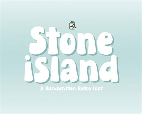 Stone Island Handwritten Font Otf Font Font Download Retro Etsy