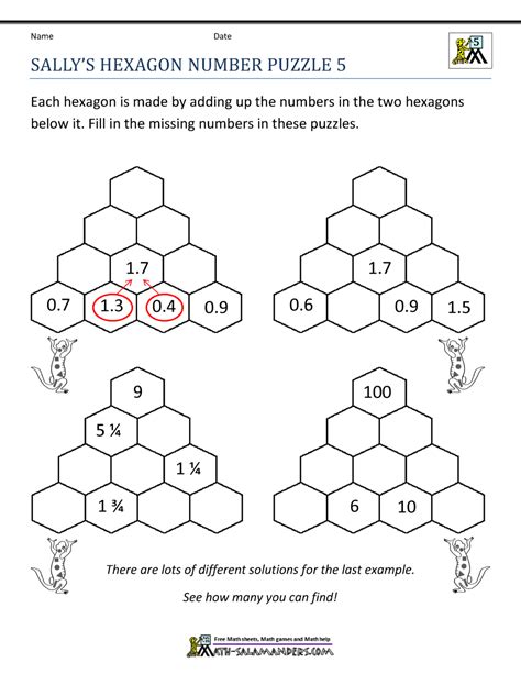 Printable Math Puzzles 5th Grade