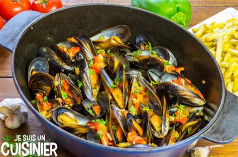 Recette de moules à la provençale moules à la sauce tomate et poivrons