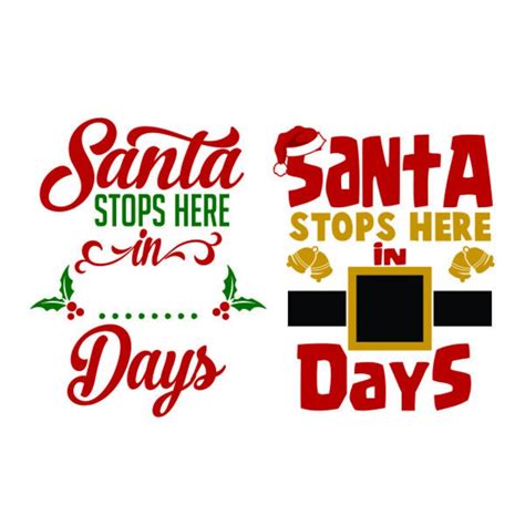 Santa Stops Here Christmas Cuttable Design Svg Png Dxf Eps Etsy