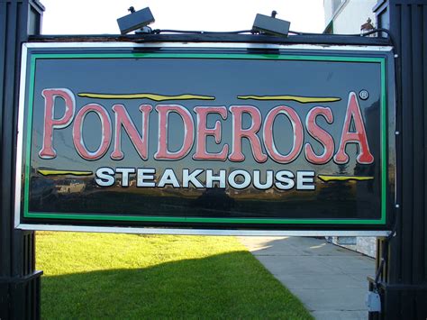 Ponderosa Steakhouse The Ponderosa Steakhouse Street Sign Flickr