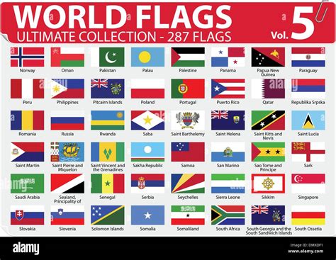 World Flags - Ultimate Collection - 287 flags - Volume 5 Stock Vector ...