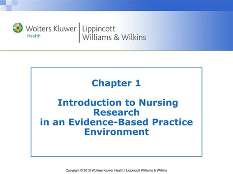 Ppt Chapter 1 Introduction To Nursing Research In An Evidence Based