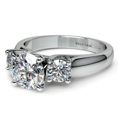 Round Diamond Engagement Ring In Platinum 12 Ctw