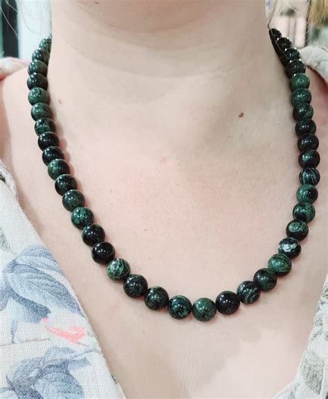 Greenstone Bead Necklace Greenstone Bead Necklace