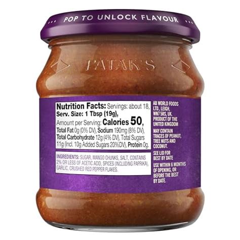 Pataks Hot Mango Chutney Oz Walmart