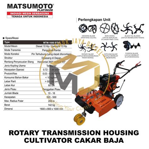 Jual Traktor Cakar Baja Matsumoto Mtm Rth Kota Surabaya Makmur