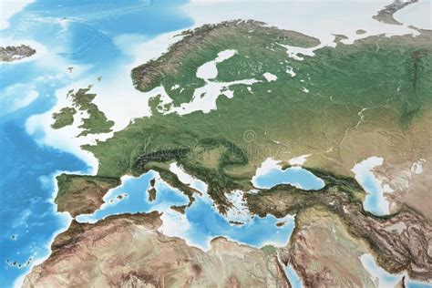 Szczeg Owa Mapa Europy Zachodniej W Wysokiej Rozdzielczo Ci Ilustracji