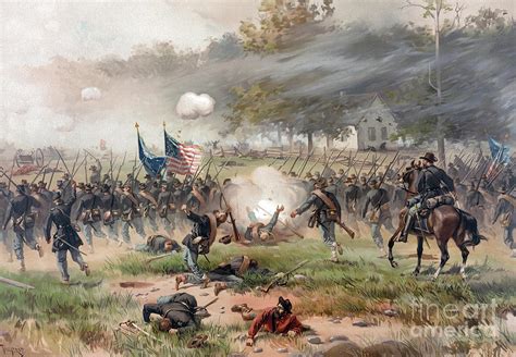 Battle Of Antietam Painting By Thure De Thulstrup Pixels