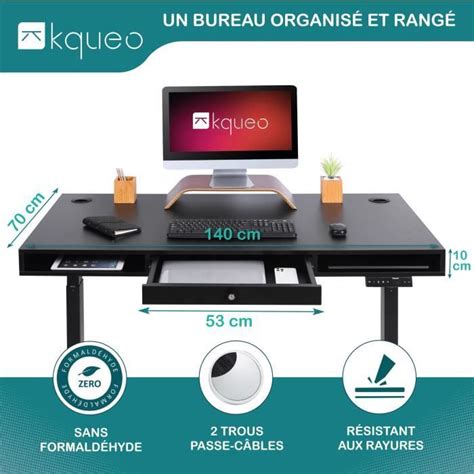 Kqueo Bureau Assis Debout Electrique Space Dynamic Plateau X