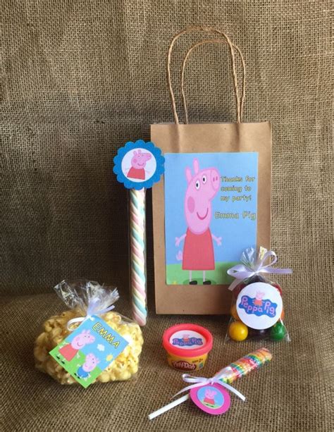 Peppa Pig Party Favors and Bags Personalized Goodie Bag