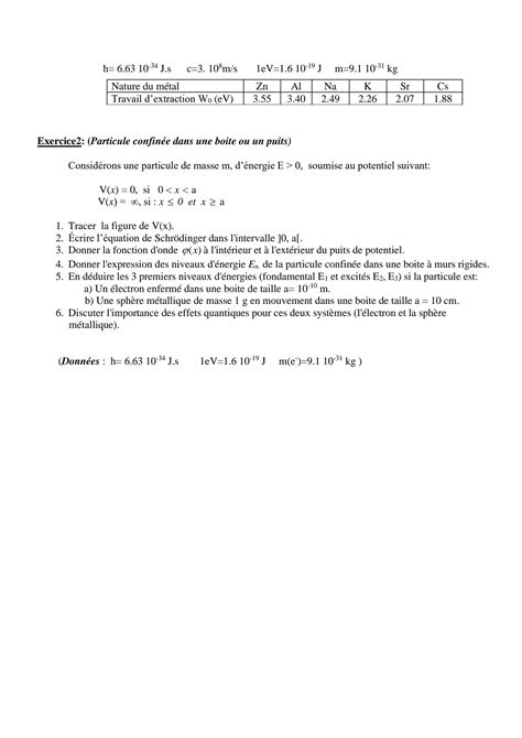 SOLUTION Contr Le 2 Corrig De La M Canique Quantique Studypool