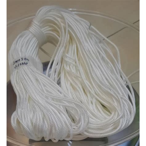 Mm Pjg M White Braided Nylon Rope Tali Putih Shopee Malaysia