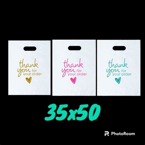 Jual Isi 50pcs Uk 35x50 Kantong Plastik Pe Motif Thank You Kantong