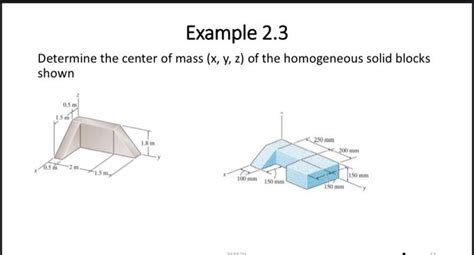 Solved Example 2 3 Determine The Center Of Mass X Y Z Of Chegg